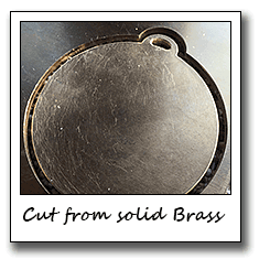 Cut from solid brass