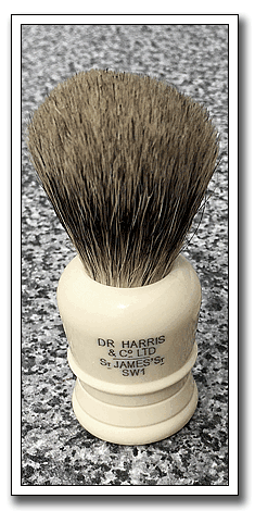 D.R. Harris laser engraved shaving brush handle