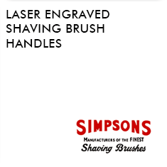 Laser engraved shaving brush handles - for Simpsons