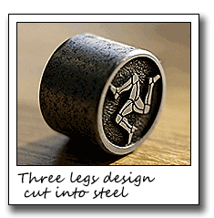 Three Legs Branding Iron Laser cut into steel