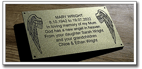 Laser engraved plastic laminate sign