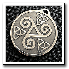 Solid silver, laser engraved pendant